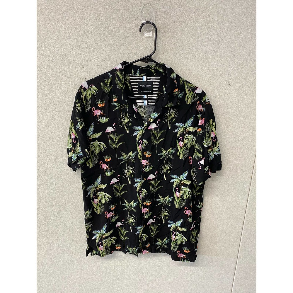 Denim & Flower Ricky Singh Men's Flamingo Print Shirt